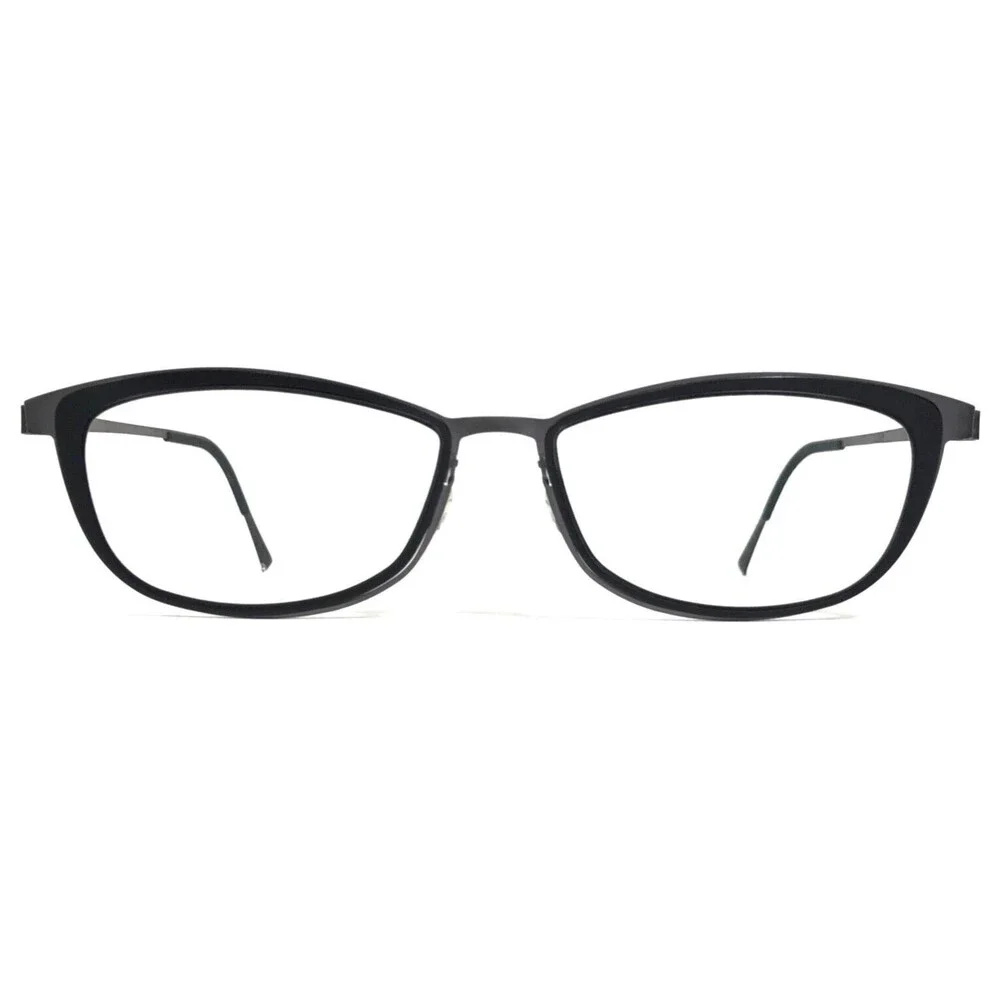 Lindberg Eyeglasses Frames 9701 U14 Shiny Black Dark Matte Purple 53-16-135